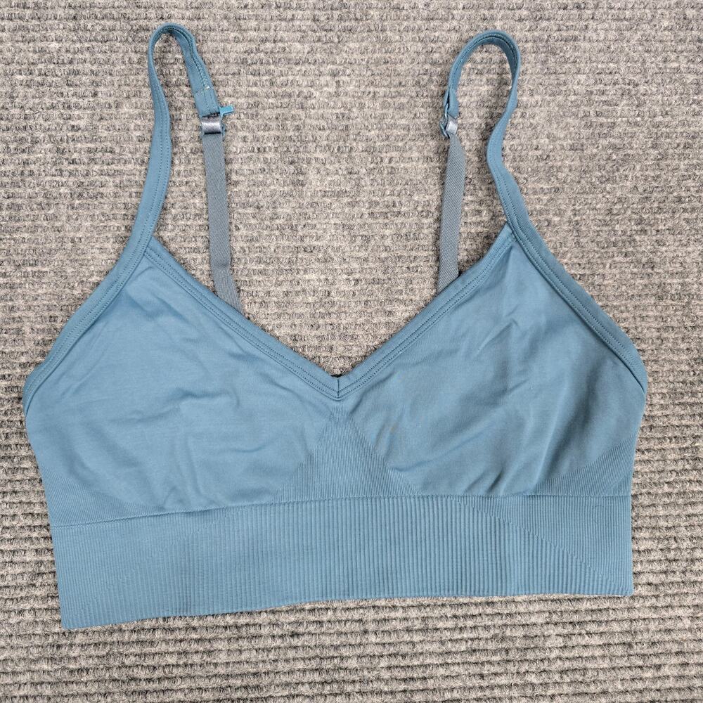 Lululemon Ebb to Street Bra Womens 6 Night Diver Light Support Seamless Ribbed